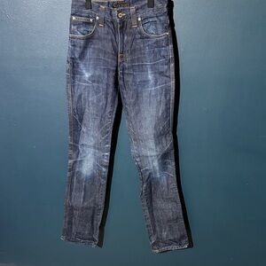 Nudie Jeans Women's Straight Leg Dark Blue Denim